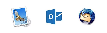Gestion d'e-mails avec les clients Outlook et Thunderbird